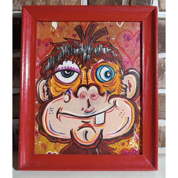 Vintage Bucktooth Stoned Monkey (Signed 2005) 8x10